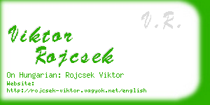 viktor rojcsek business card